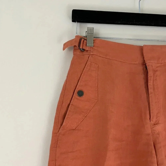 Athleta Voyager Linen Utility Shorts in Sunbaked Clay Size 2 - Picture 6 of 6